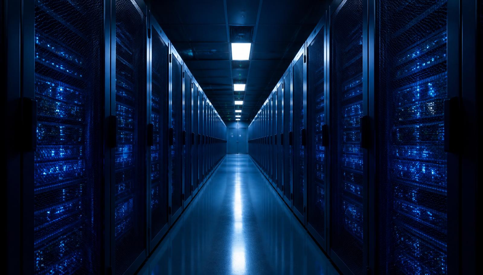 Datacenter med serverrack